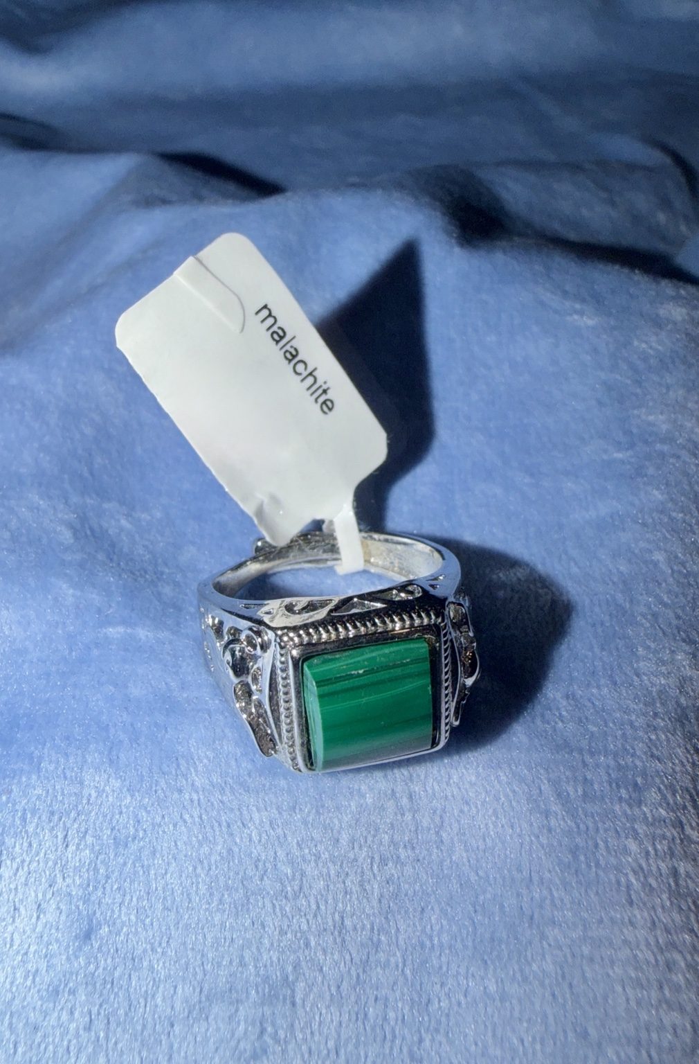 Malachite Adjustable Statement Ring