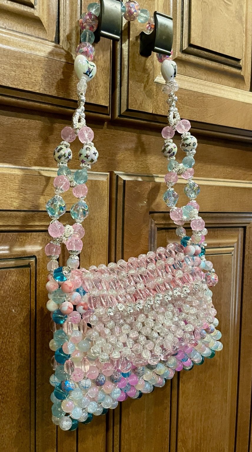 Blush Sky Glass Beaded Bag photo 3