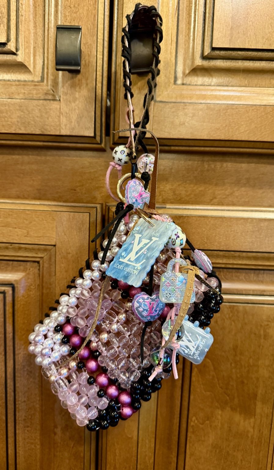 Wild Rose Gypsy Pearl Up-Cycled Luxury Coin Purse photo 2