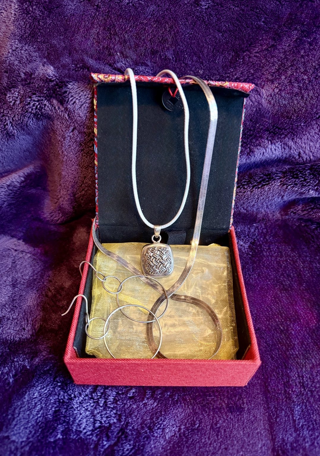 925 Sterling Silver Jewelry Box Set