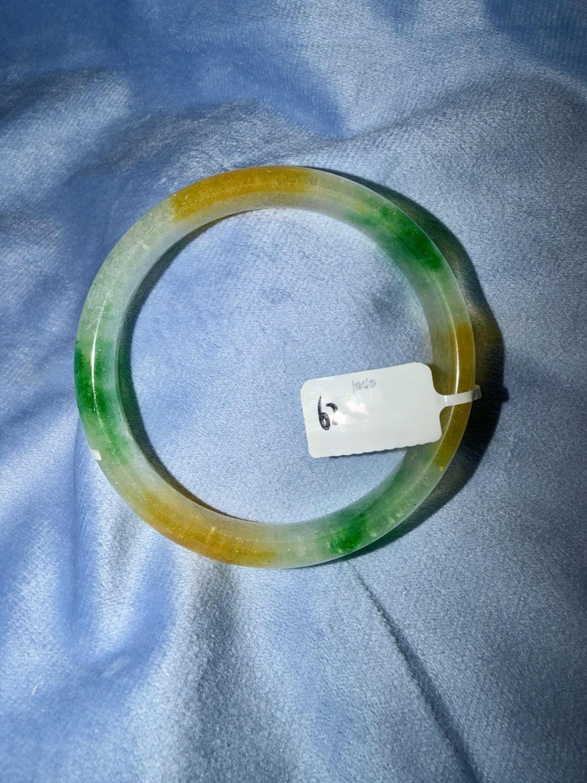 Green & Yellow Jade Bangle
