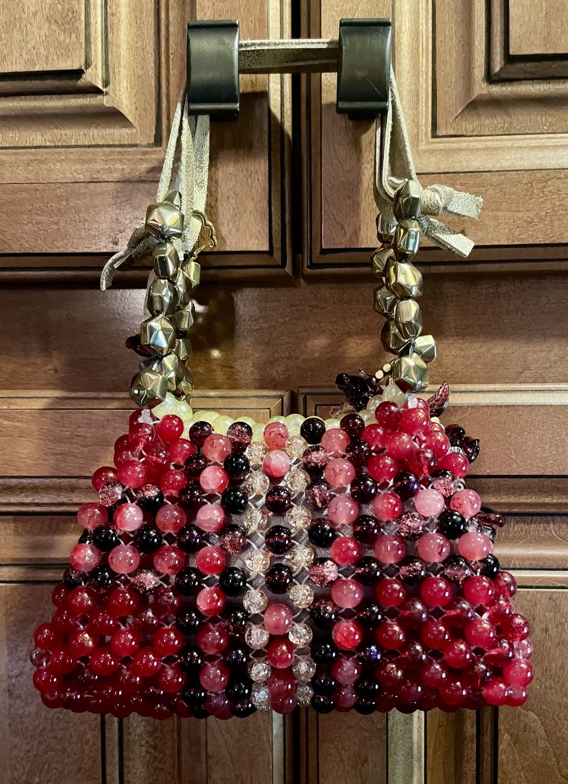 Ruby Ember Glass Beaded Bag photo 3