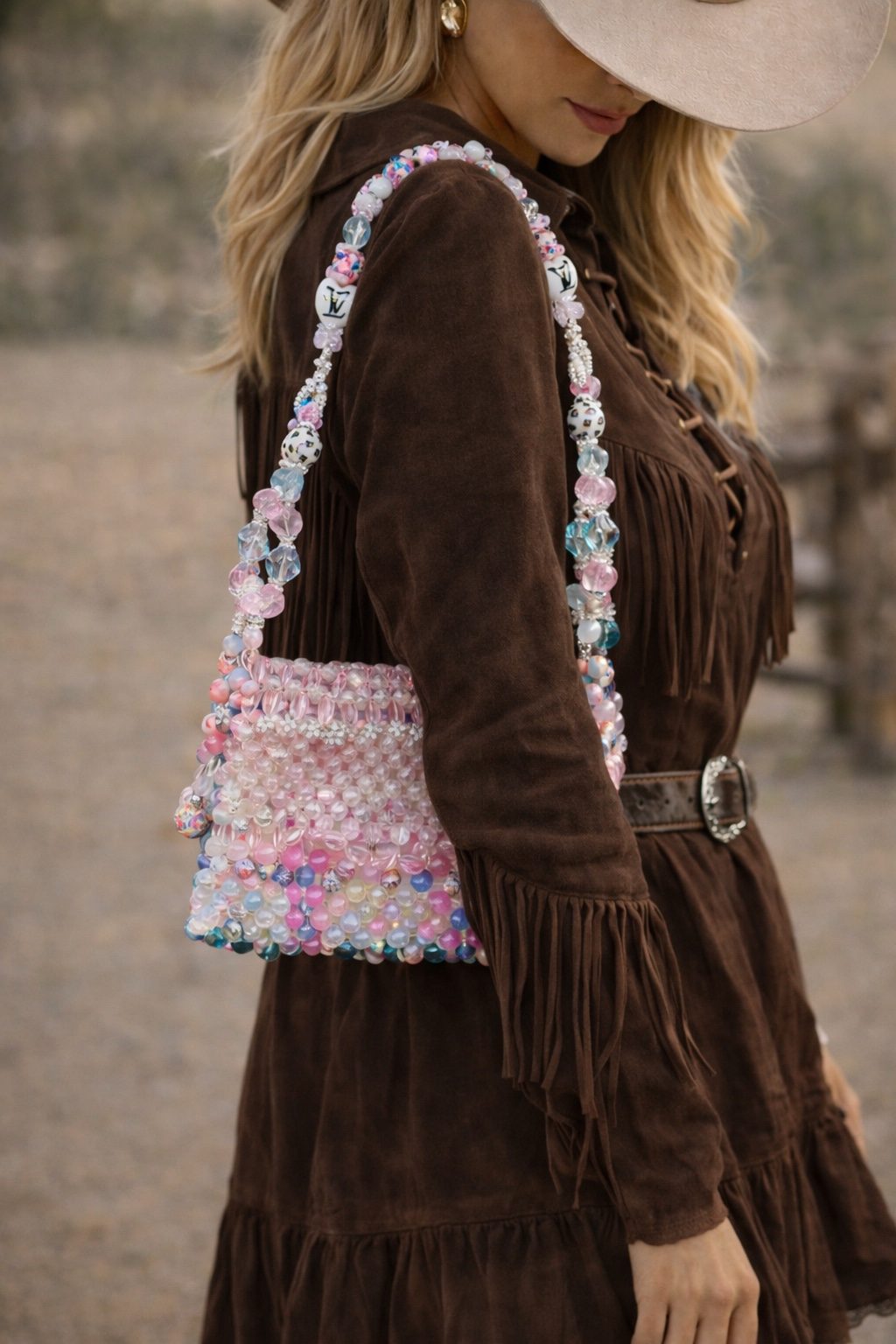 Blush Sky Glass Beaded Bag photo 5