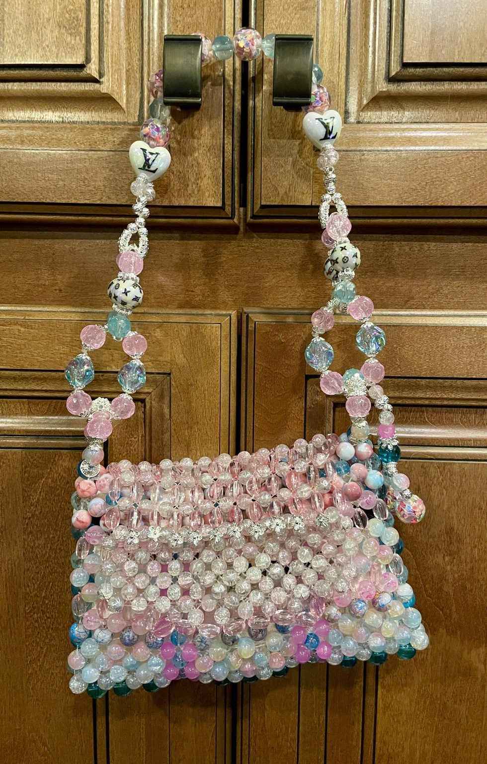 Blush Sky Glass Beaded Bag photo 1