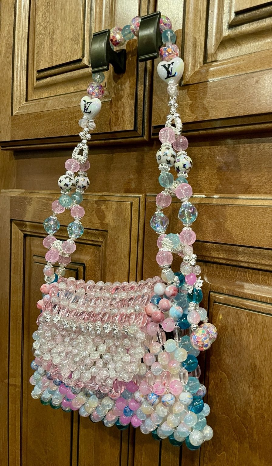 Blush Sky Glass Beaded Bag photo 2