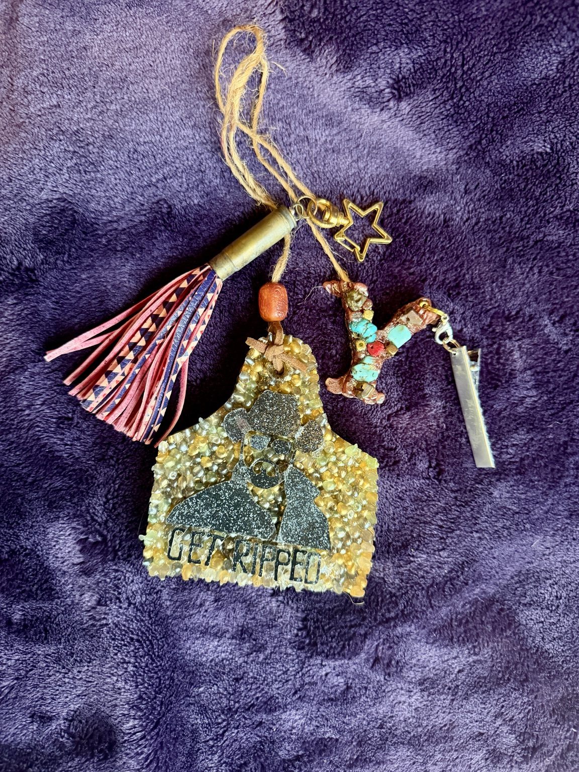 $8 Keychain #8 — Get Ripped Western Charm Keychain