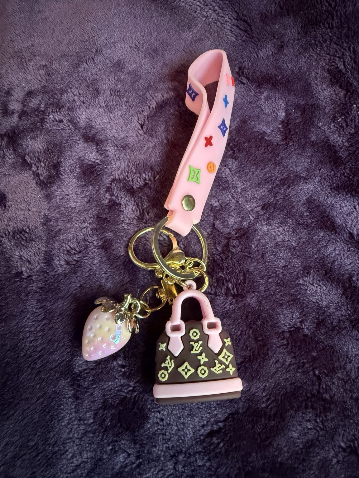 $8 Keychain #28 — Pink Fashion Purse Wristlet Keychain