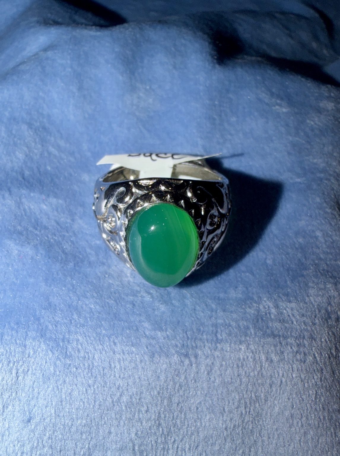 Jade Adjustable Statement Ring