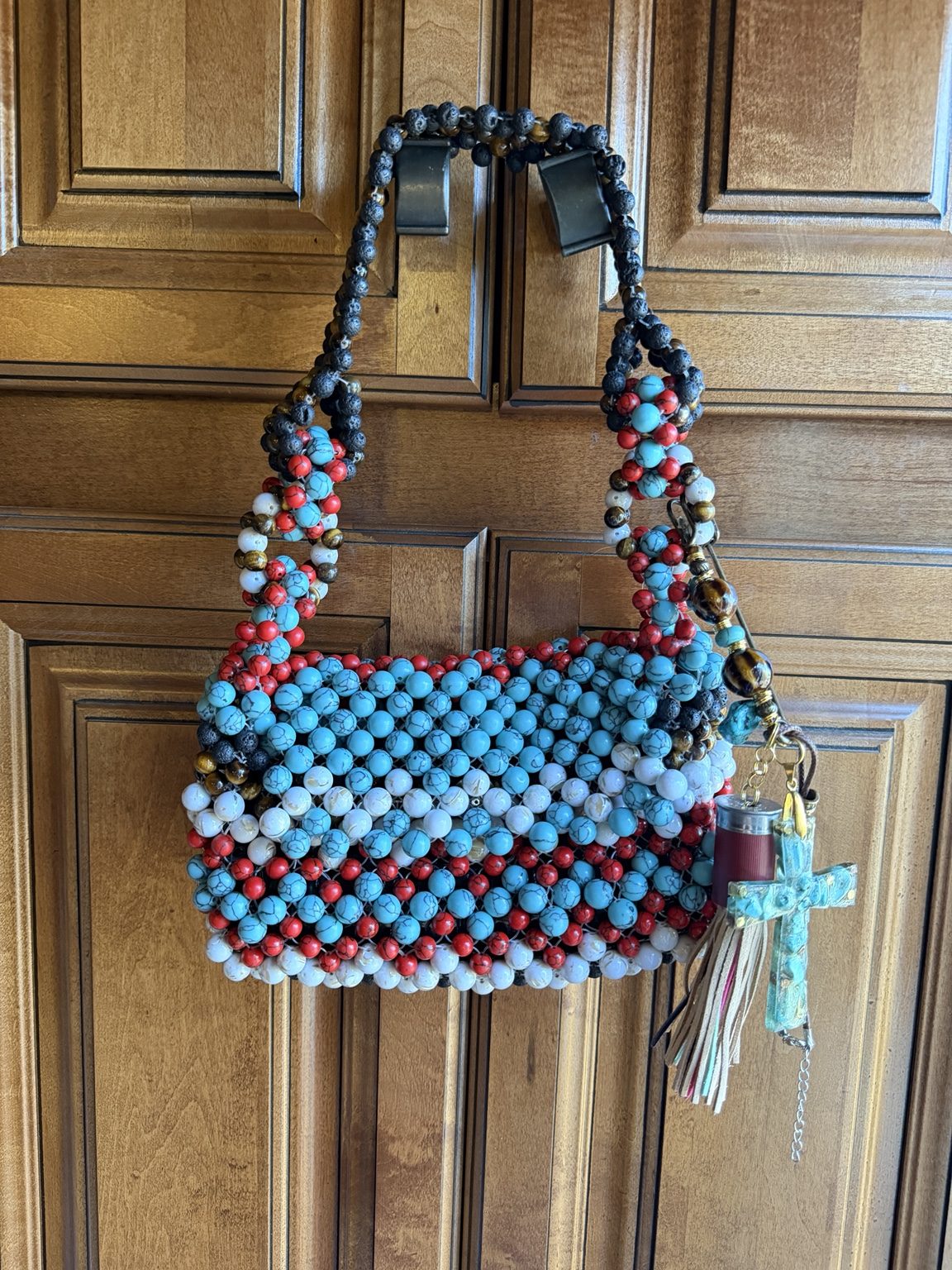Western Turquoise Trail Beaded Bag view 1