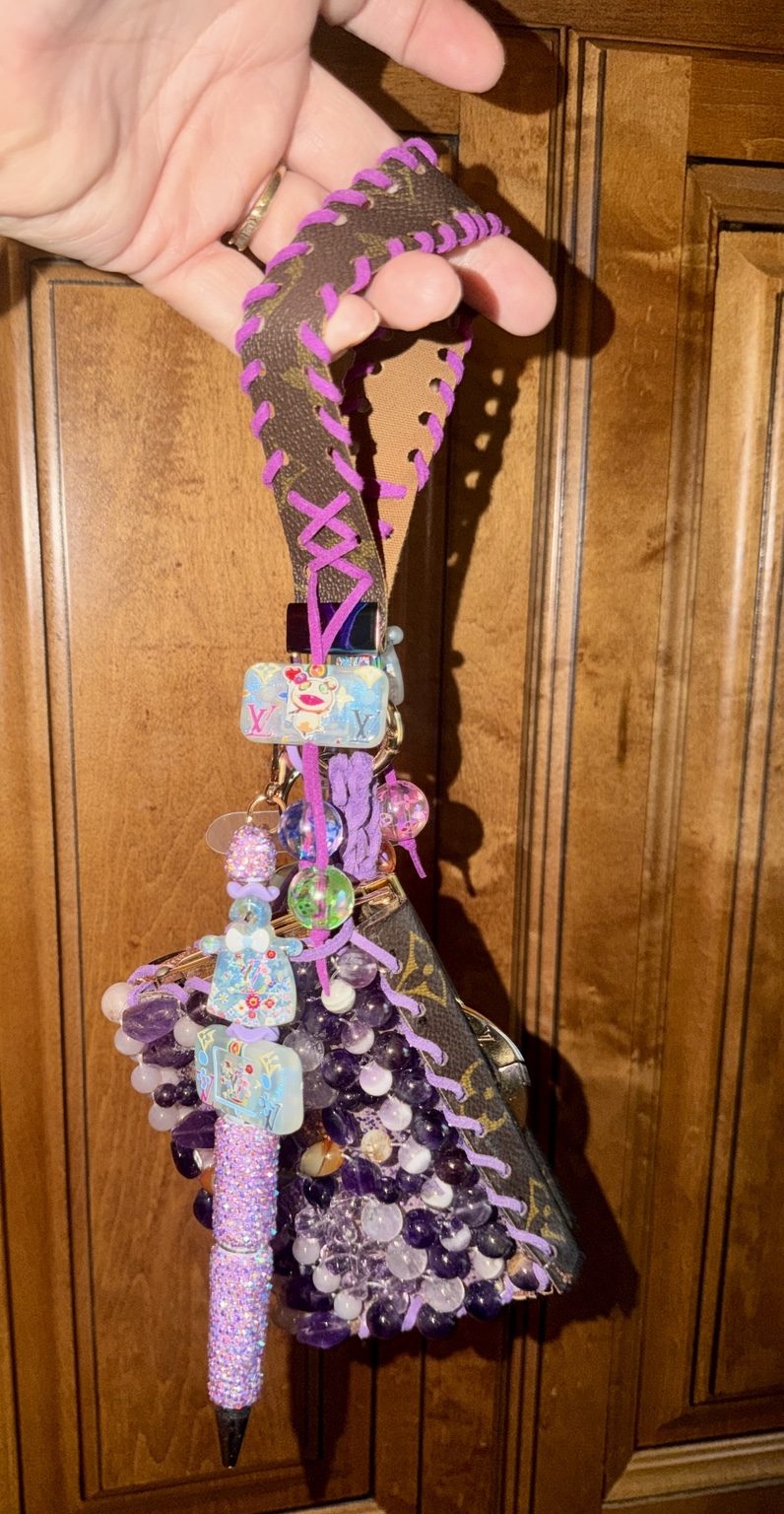 Violet Moon Up-Cycled Luxury Coin Purse photo 4