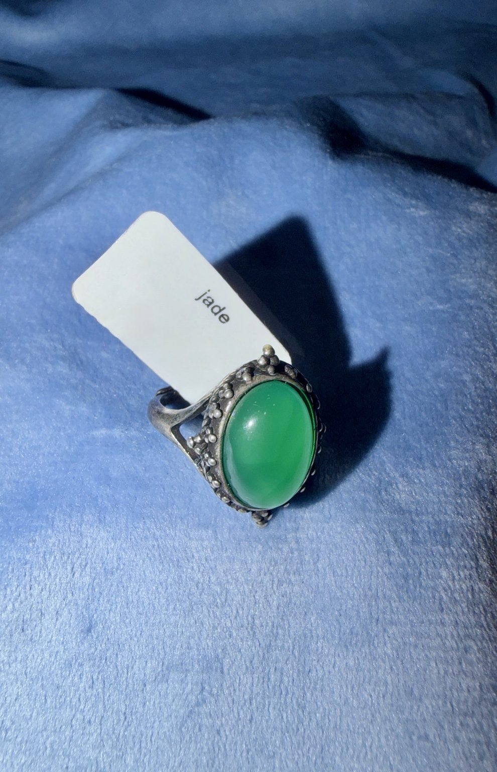 Jade Adjustable Statement Ring