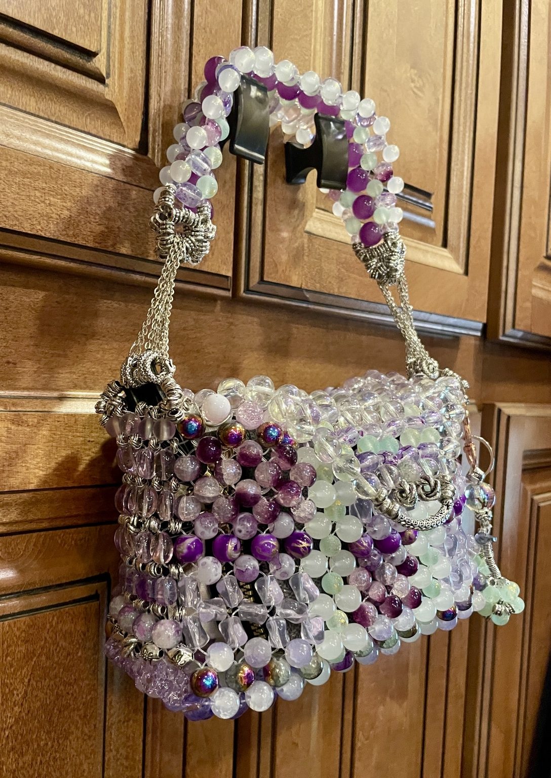 Purple Sage Glass Beaded Bag photo 1