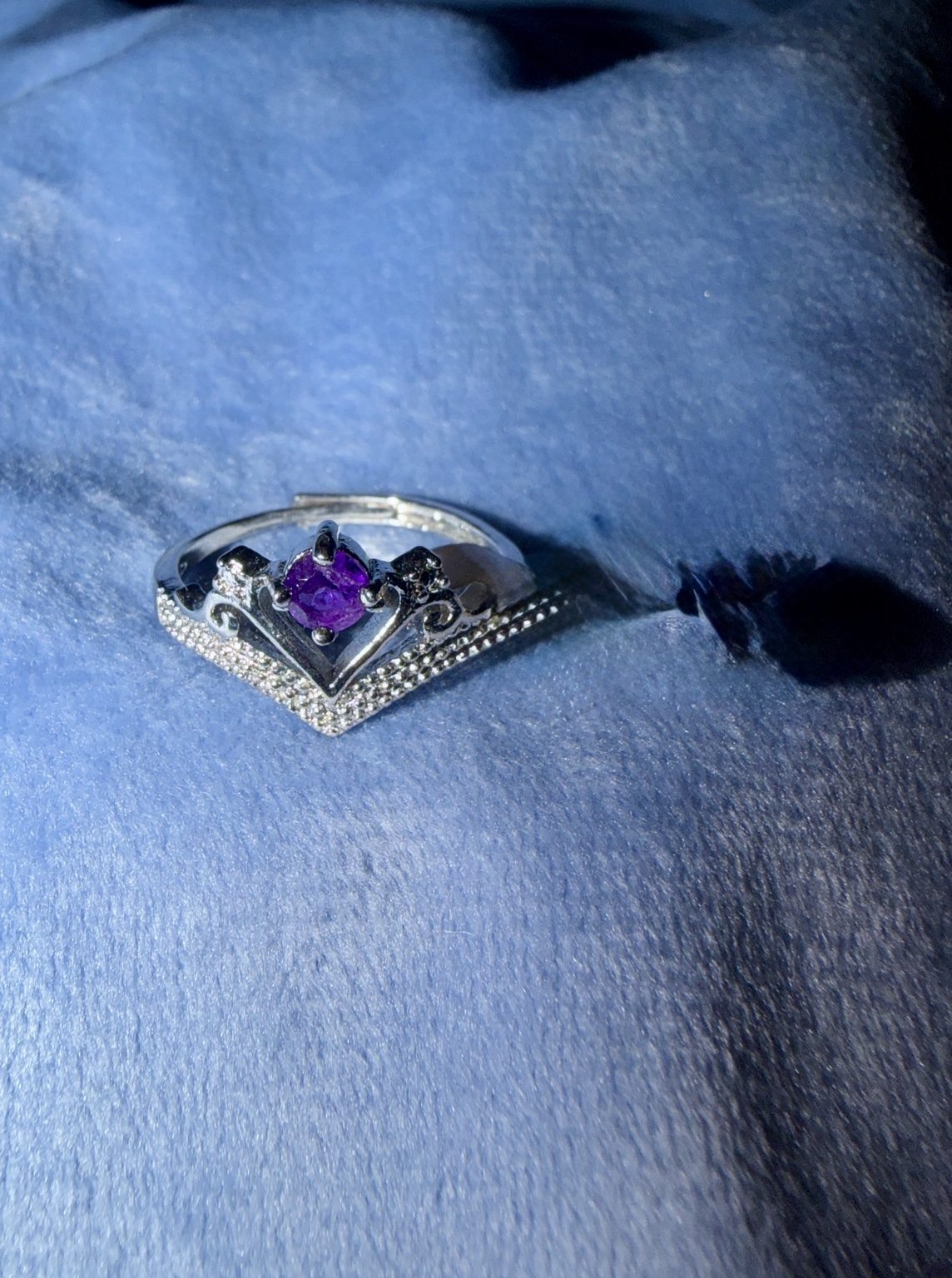 Amethyst Adjustable Ring