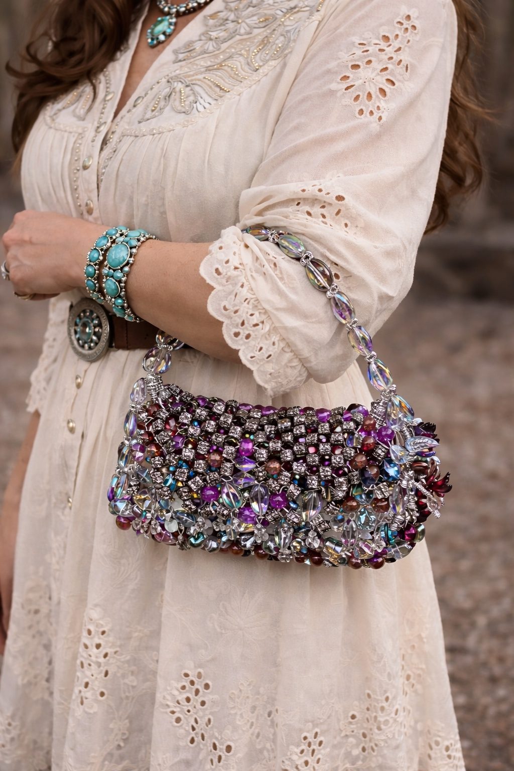 Twilight Jewel Glass Beaded Bag photo 6