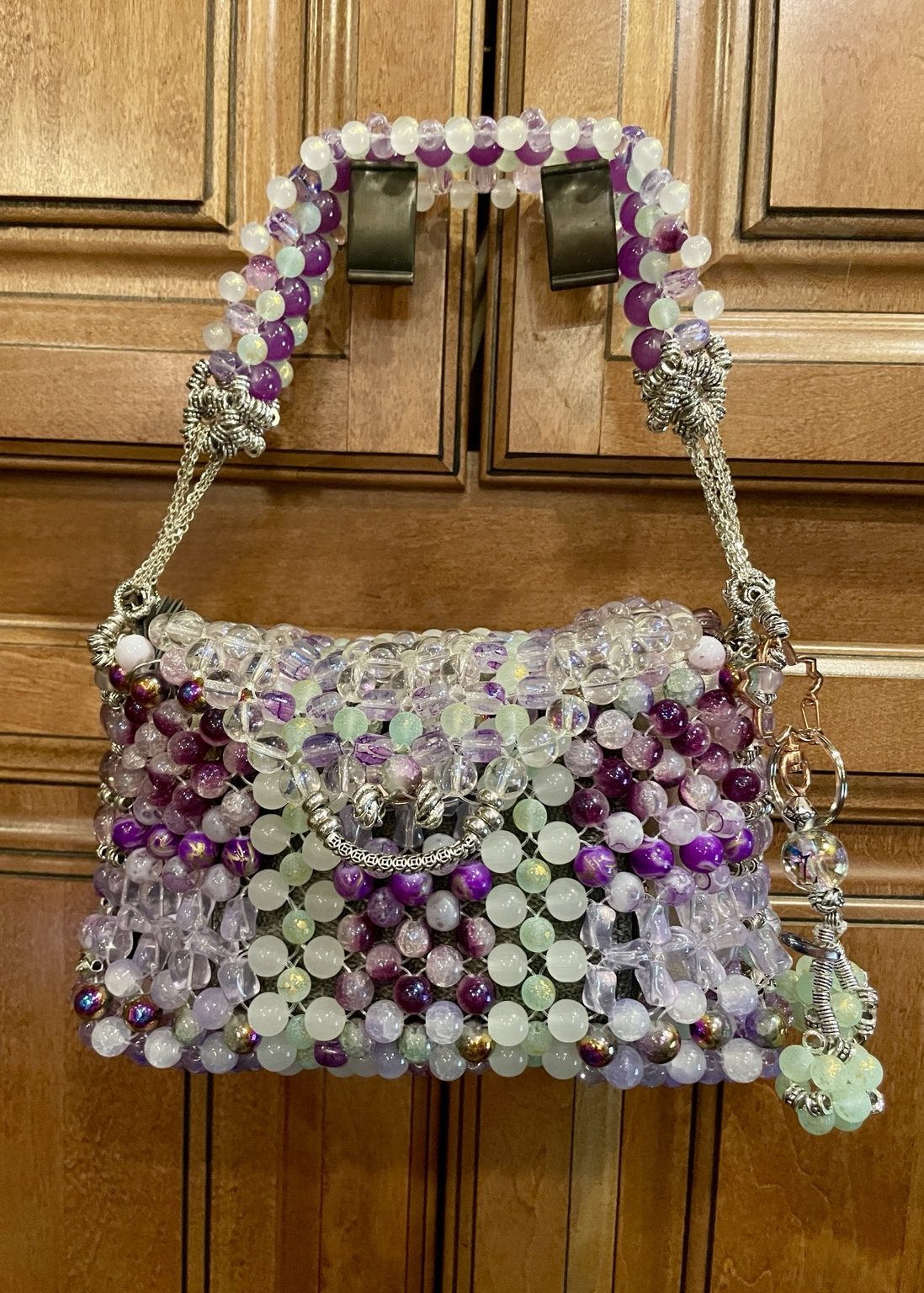 Purple Sage Glass Beaded Bag photo 2