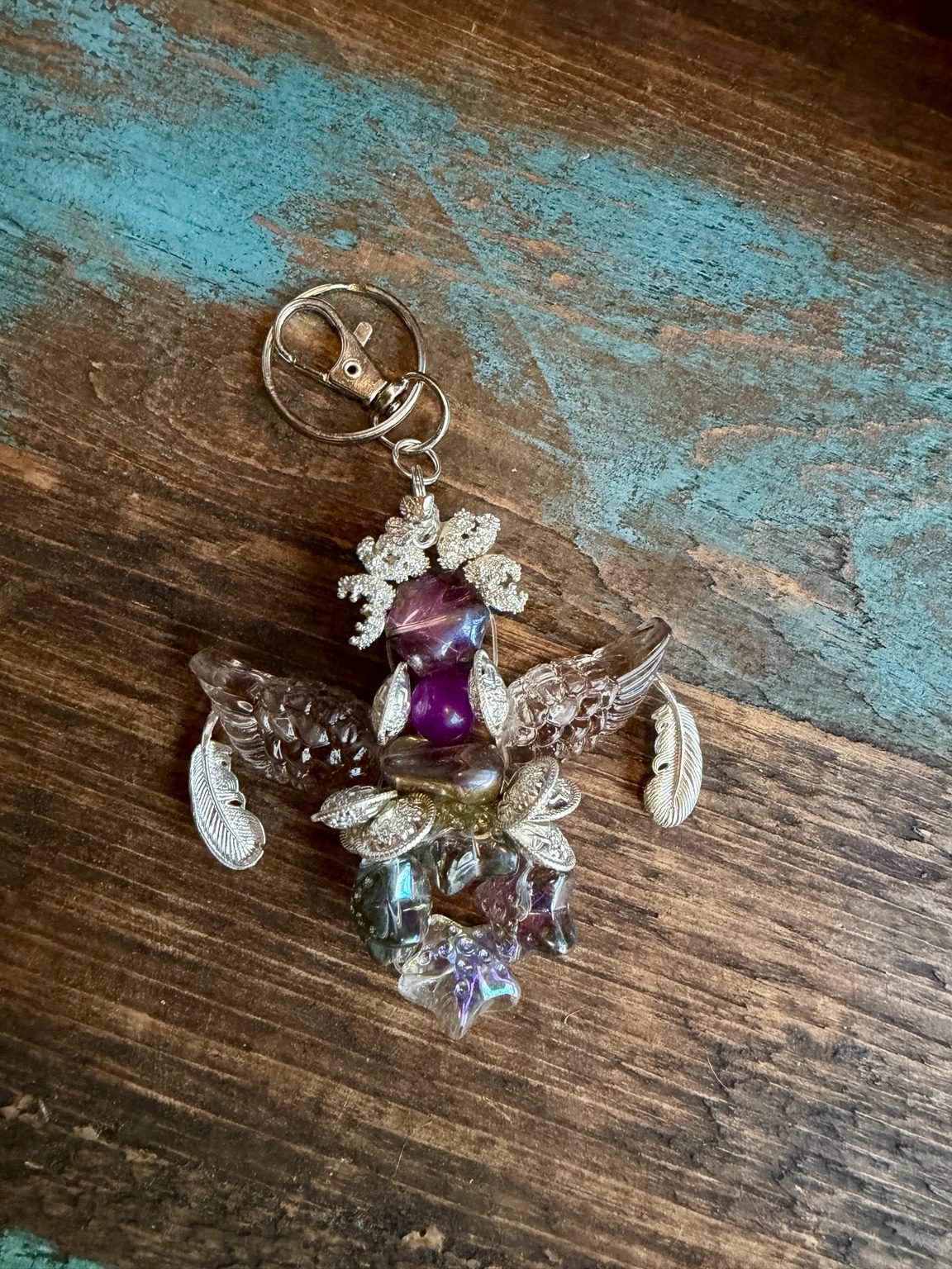 $6 Keychain #2 — Purple Angel Wing Keychain