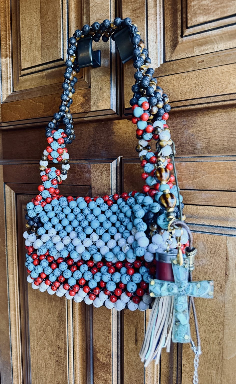 Western Turquoise Trail Beaded Bag view 3