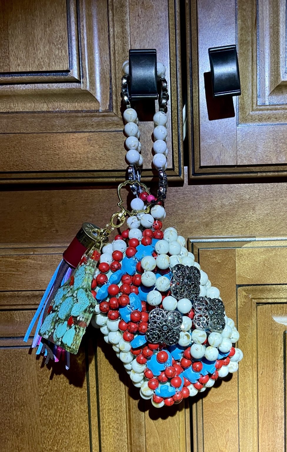 Red Rock Turquoise Beaded Bag view 2