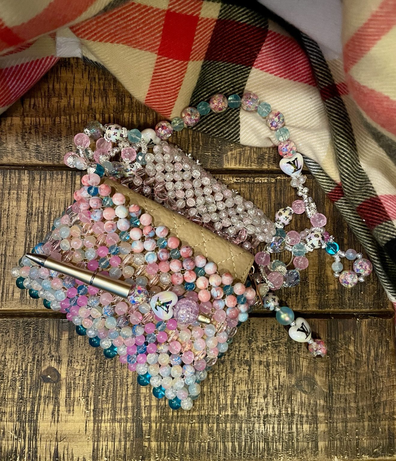 Blush Sky Glass Beaded Bag photo 4