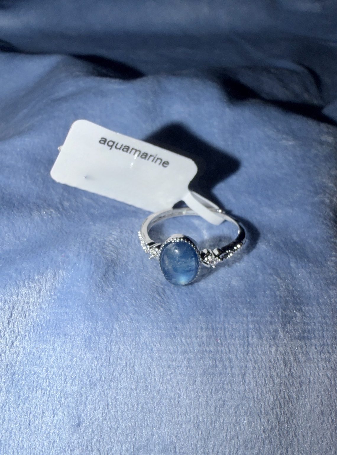 Aquamarine Adjustable Ring