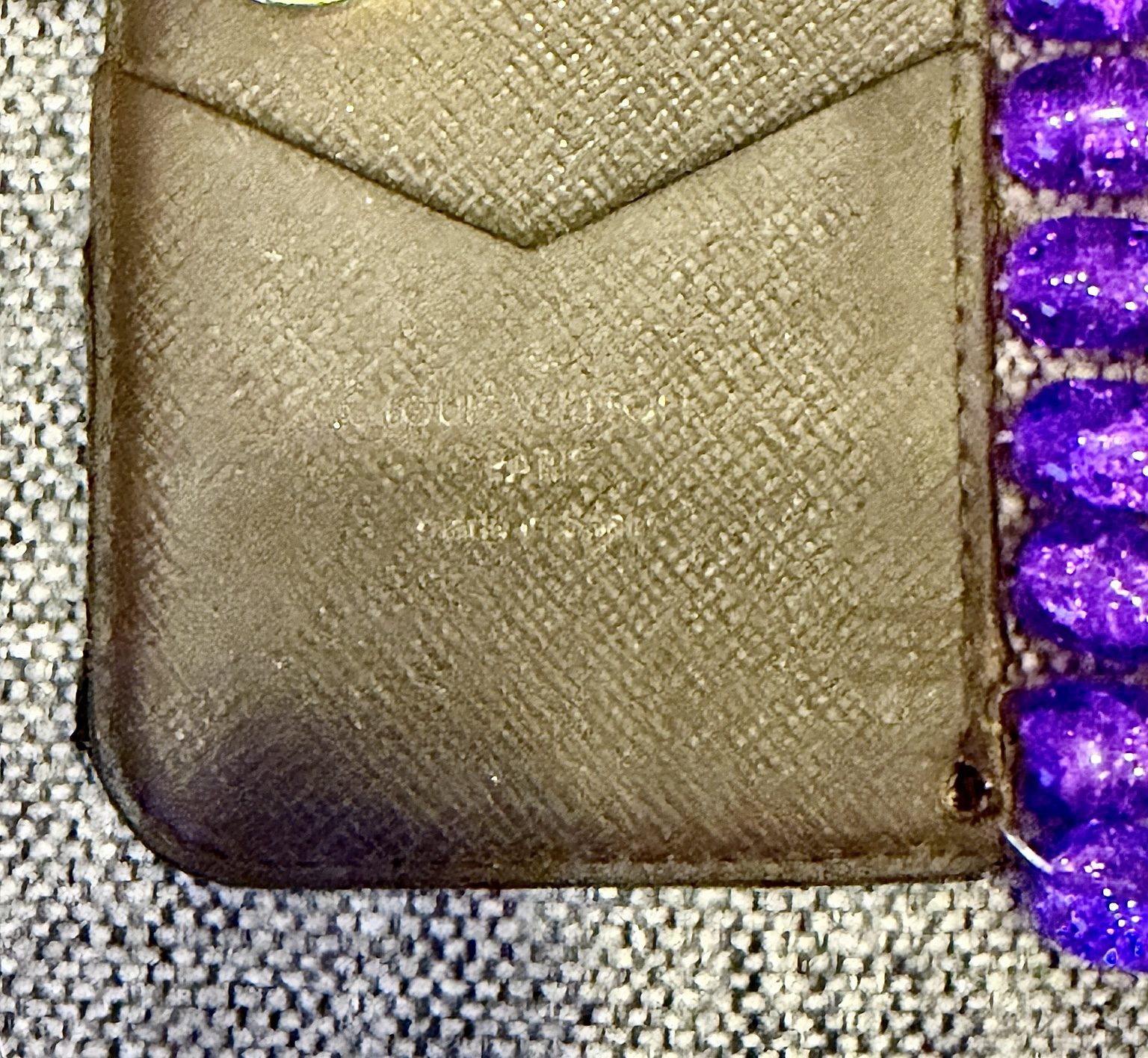 Purple Pearl Up-Cycled Luxury Coin Purse photo 6
