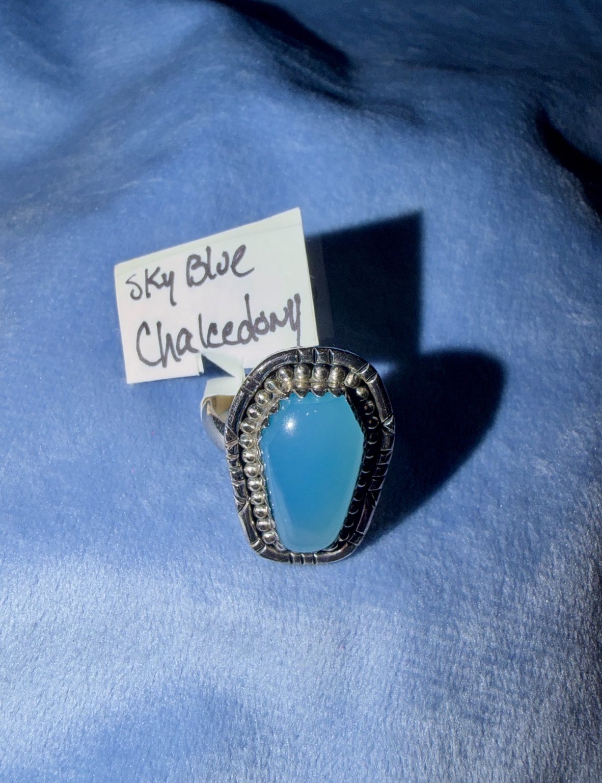 Sky Blue Chalcedony Ring