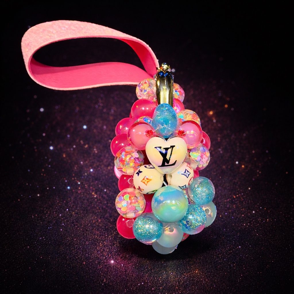 Pink Pop Acrylic Beaded Coin Bag photo 3