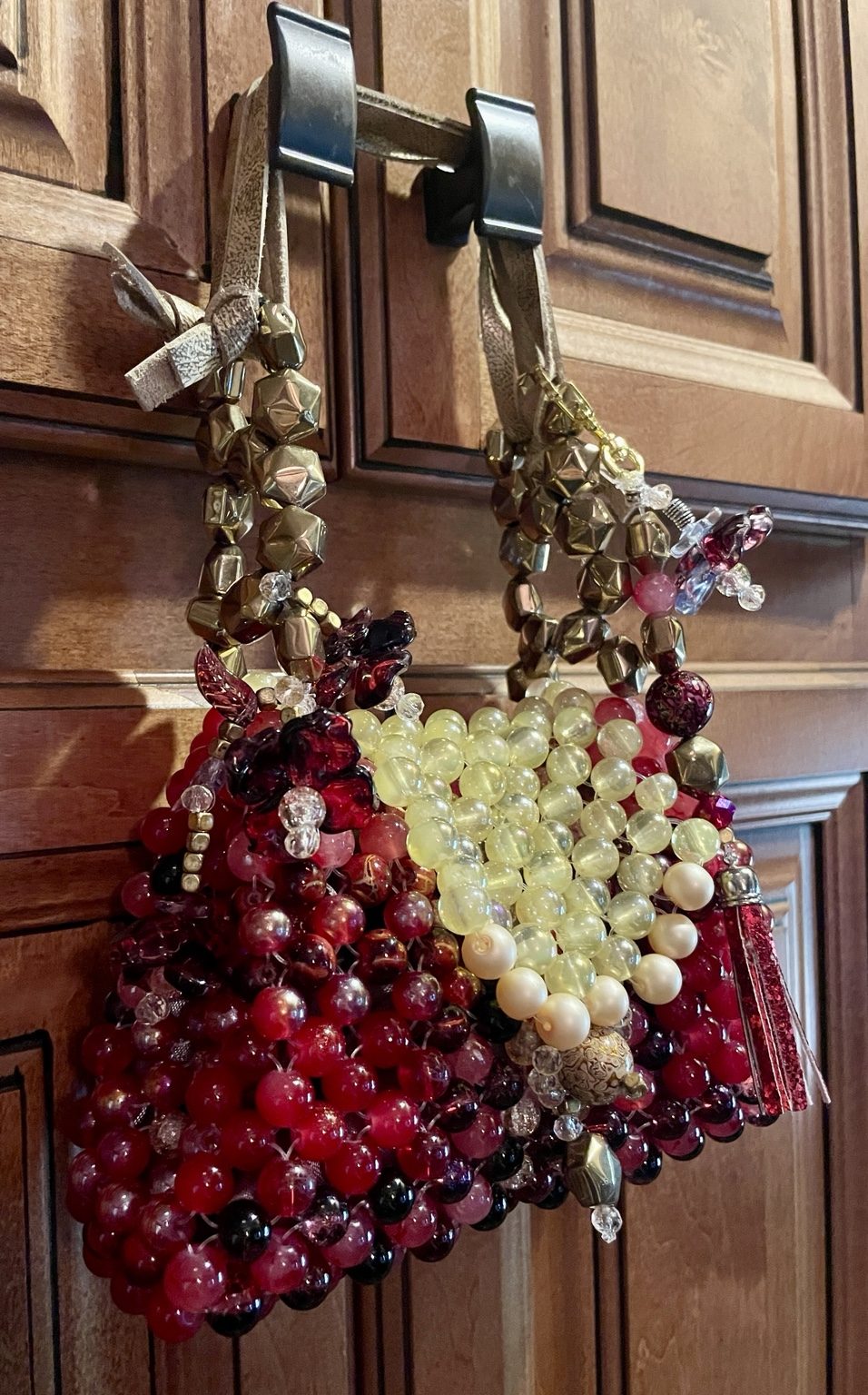 Ruby Ember Glass Beaded Bag photo 2