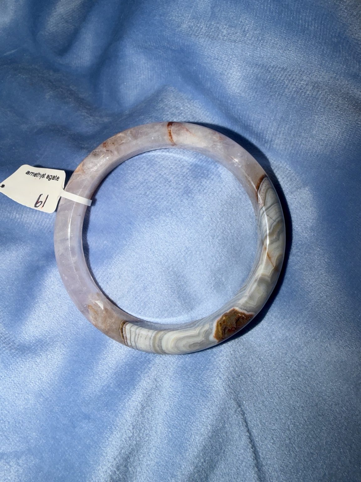 Amethyst Agate Bangle