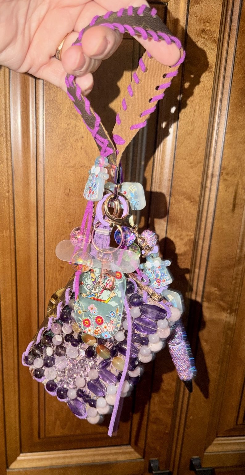 Violet Moon Up-Cycled Luxury Coin Purse photo 3